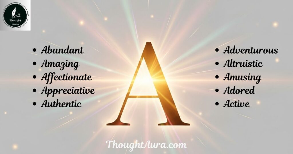 Positive Words That Starting With A