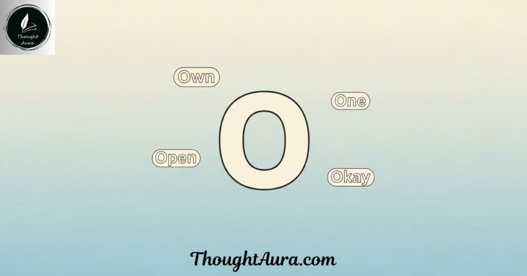 Easy and Short Words That Start With O