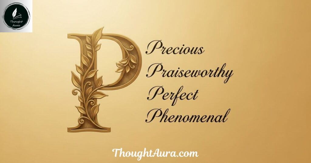 Praising P Words to Appreciate Someone